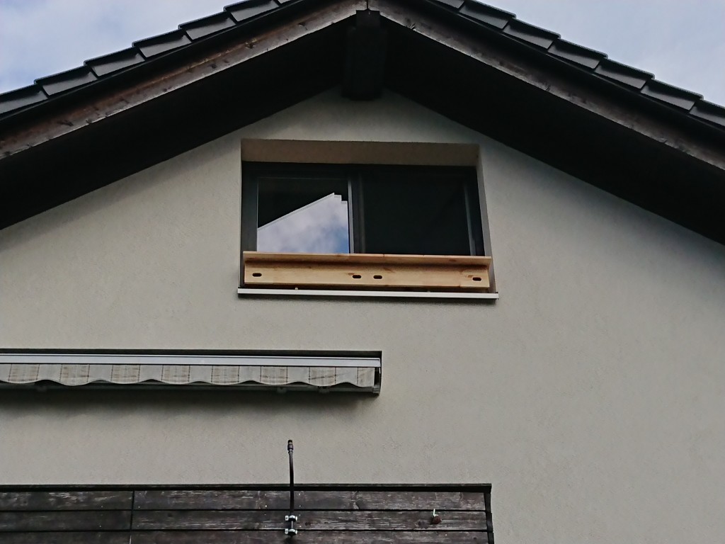Position auf Fensterbank