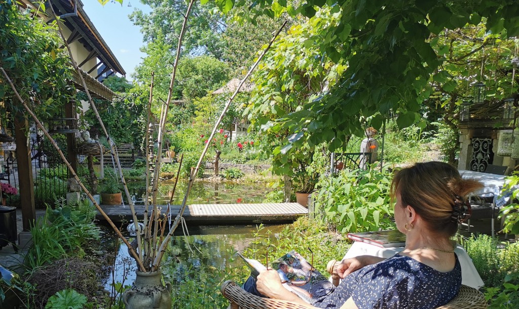 Sommer 2020, die Wasserfläche verringerte sich im Lauf der Zeit.