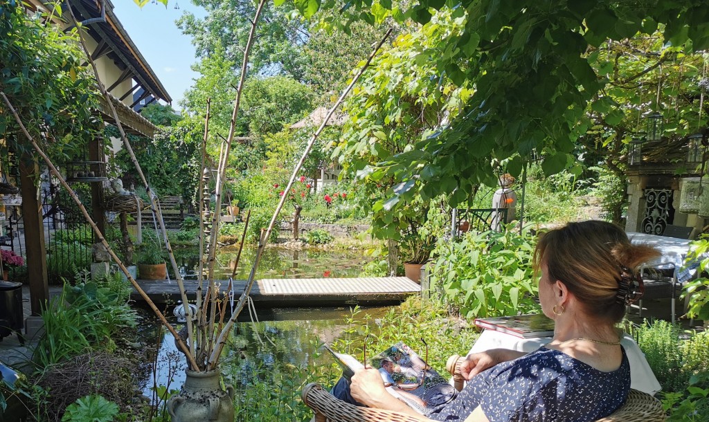 Sommer 2020, die Wasserfläche verringerte sich im Lauf der Zeit.